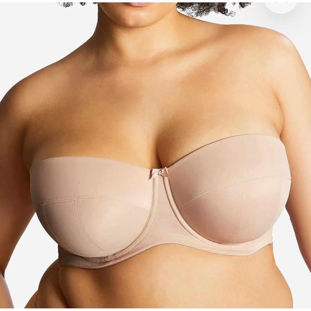 Sculptresse by Panache Dana Strapless Bra Linen Beige 9670 Womens 40F/40G NEW
